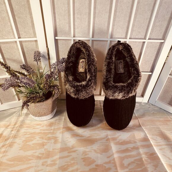 Skechers BOBS Women's Keepsakes Ice Angel Black Clog Slippers - Picture 9 of 10